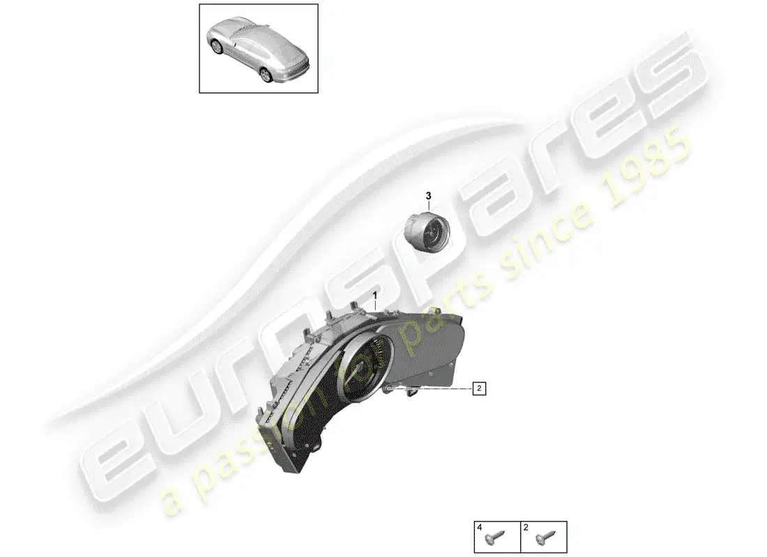porsche 2017 (panamera 971-1) instrument cluster parts diagram