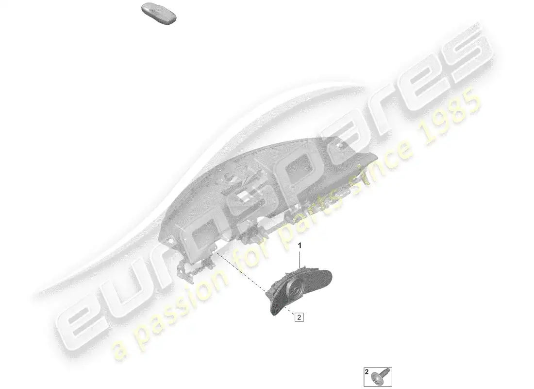porsche 2019 (992-1) instrument cluster parts diagram