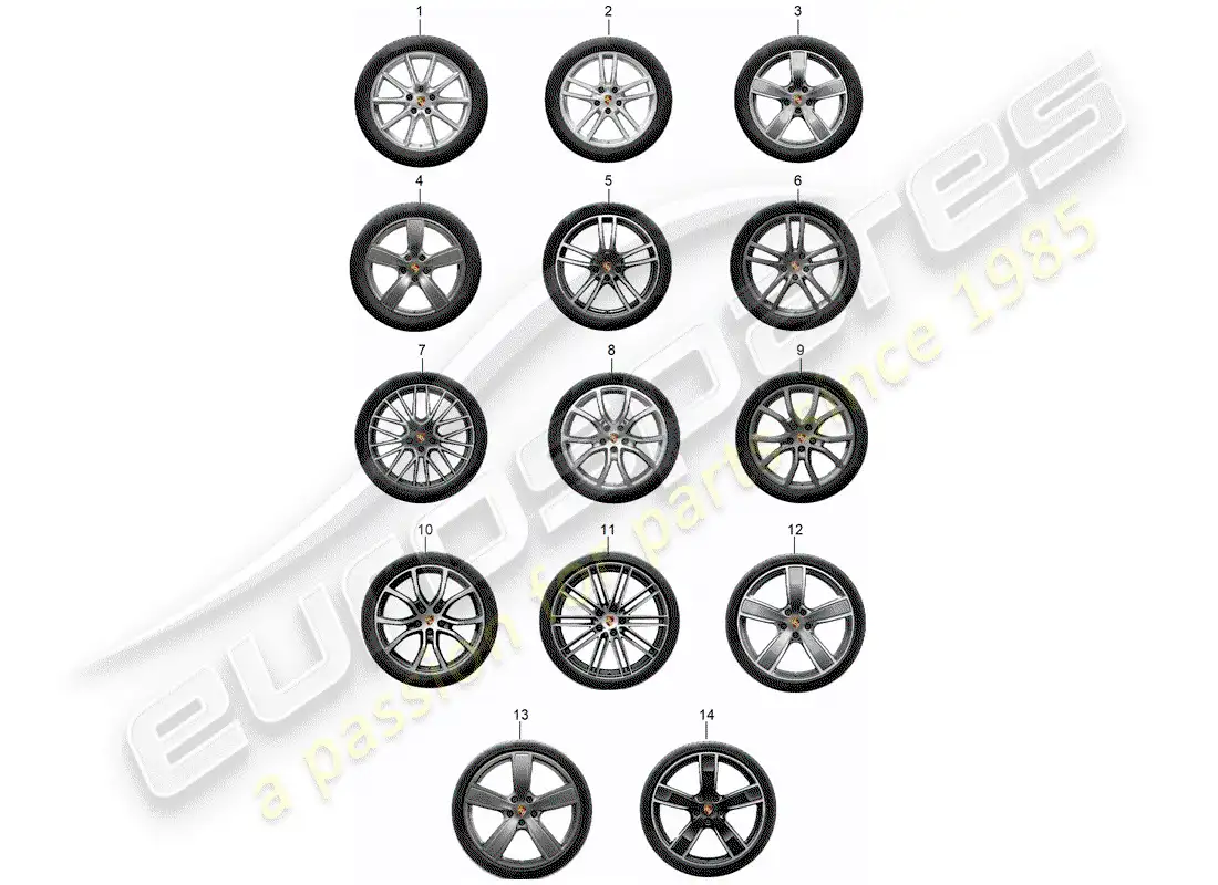 porsche 2015 (tequipment cayenne) gear set parts diagram