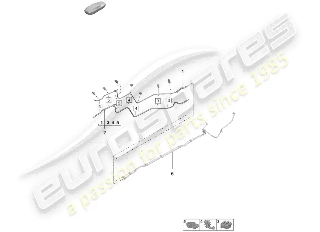 porsche 2019 (992-1) fuel line parts diagram