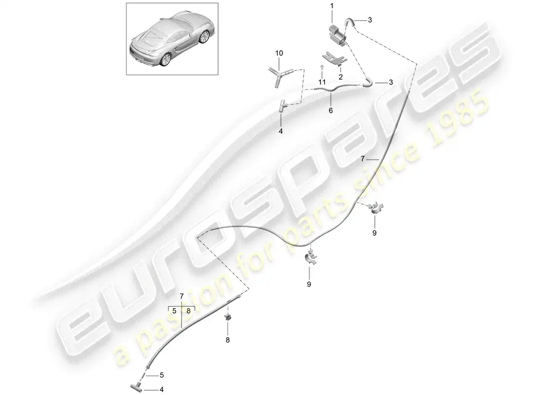 porsche 2016 (981 cayman gt4) exhaust system part diagram