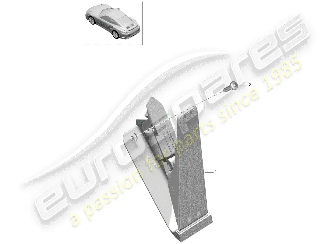 porsche 2015 (991-1 turbo) brake and acc. pedal assembly parts diagram