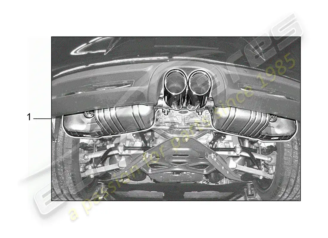 porsche 2014 (tequipment 98x/99x) exhaust system parts diagram