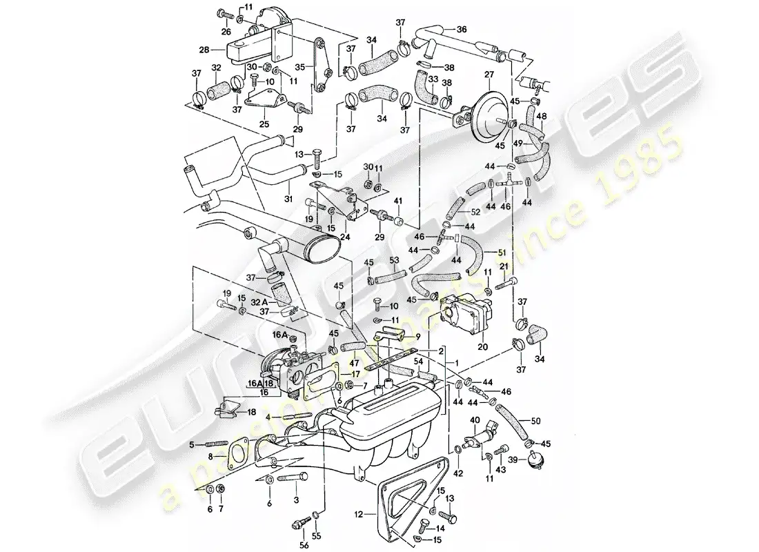 porsche 1981 (924) k-jetronic - 3 parts diagram
