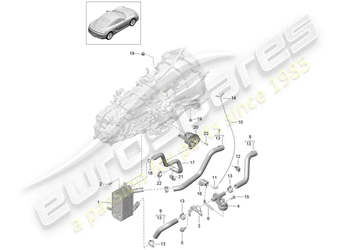 porsche 2015 (981 cayman) manual gearbox parts diagram