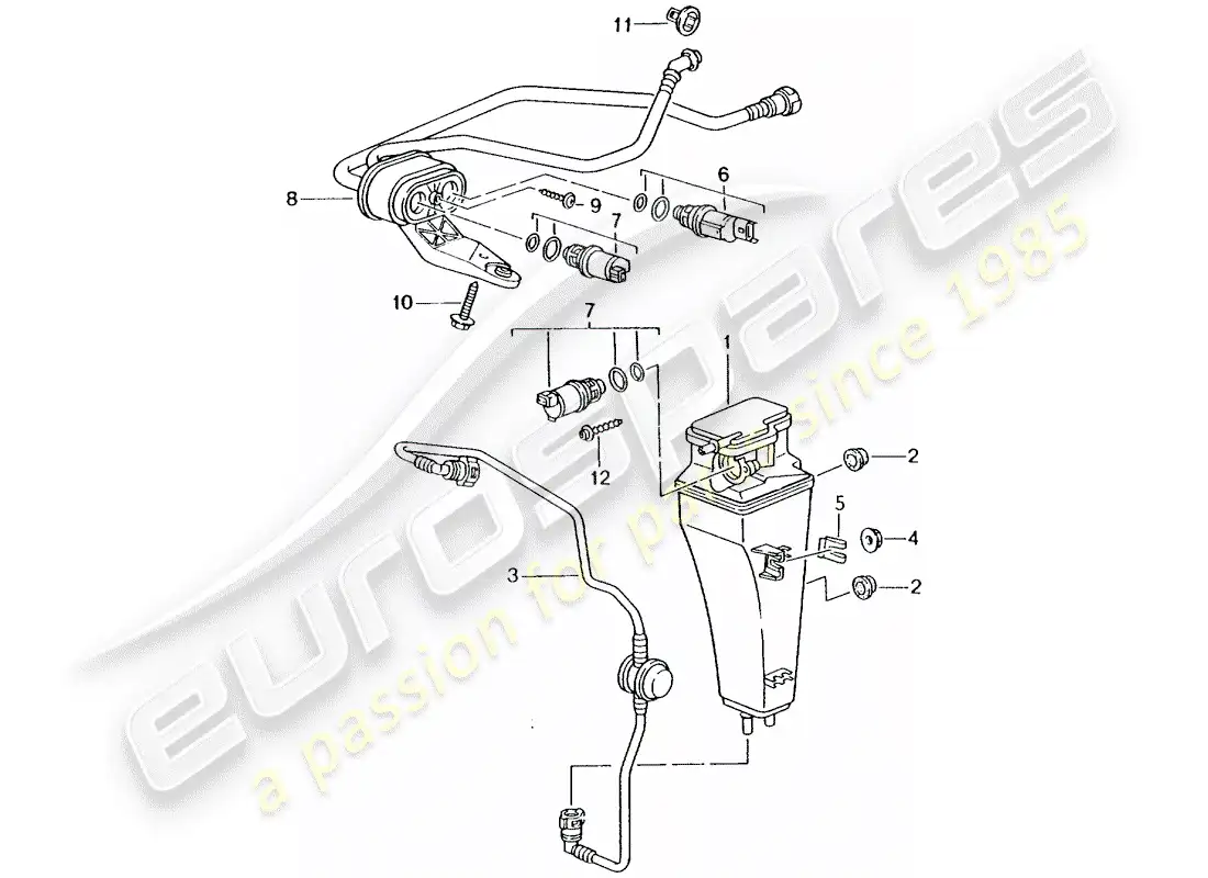 porsche 2004 (996 turbo / gt2) evaporative emission canister parts diagram