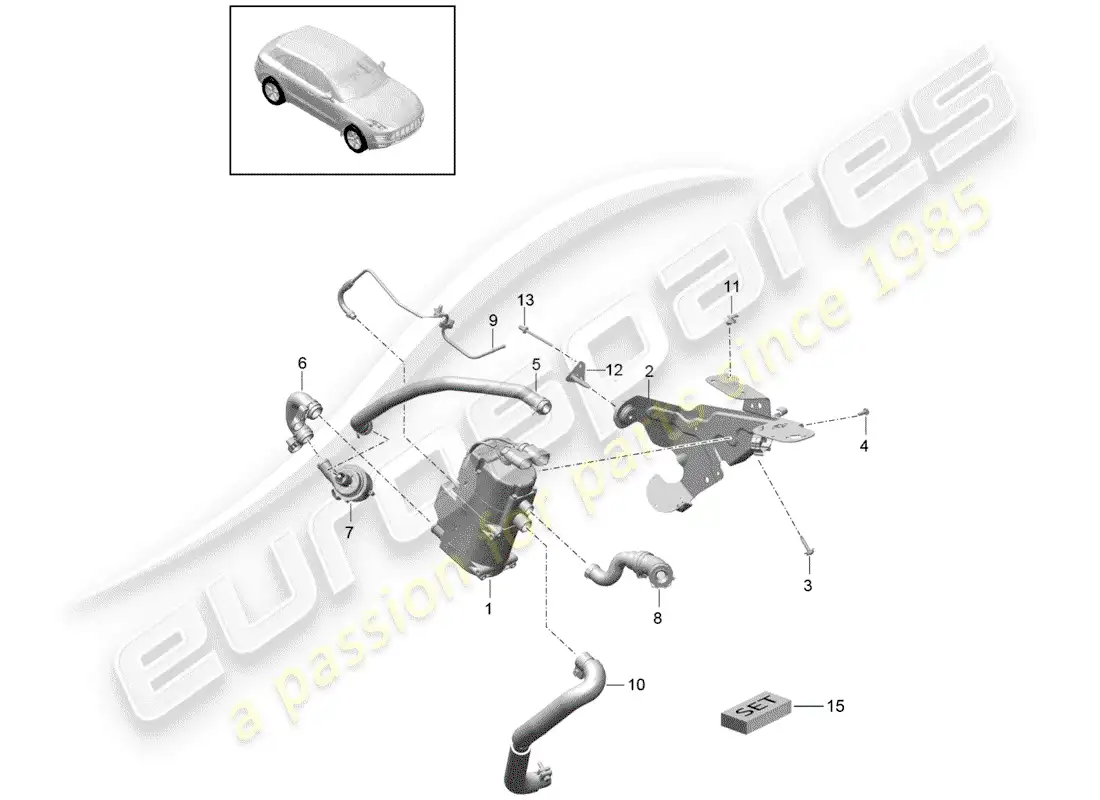 porsche 2014 (macan) additional heater part diagram