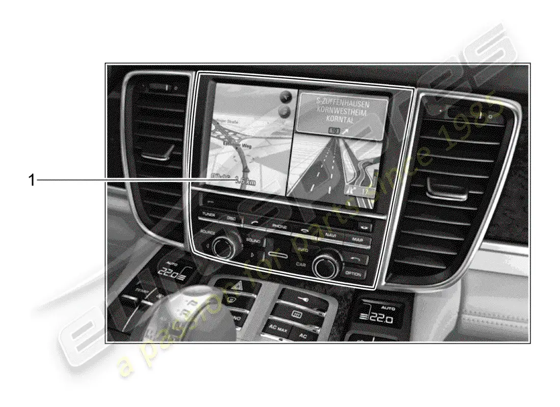 porsche 2013 (tequipment panamera) navigation system parts diagram