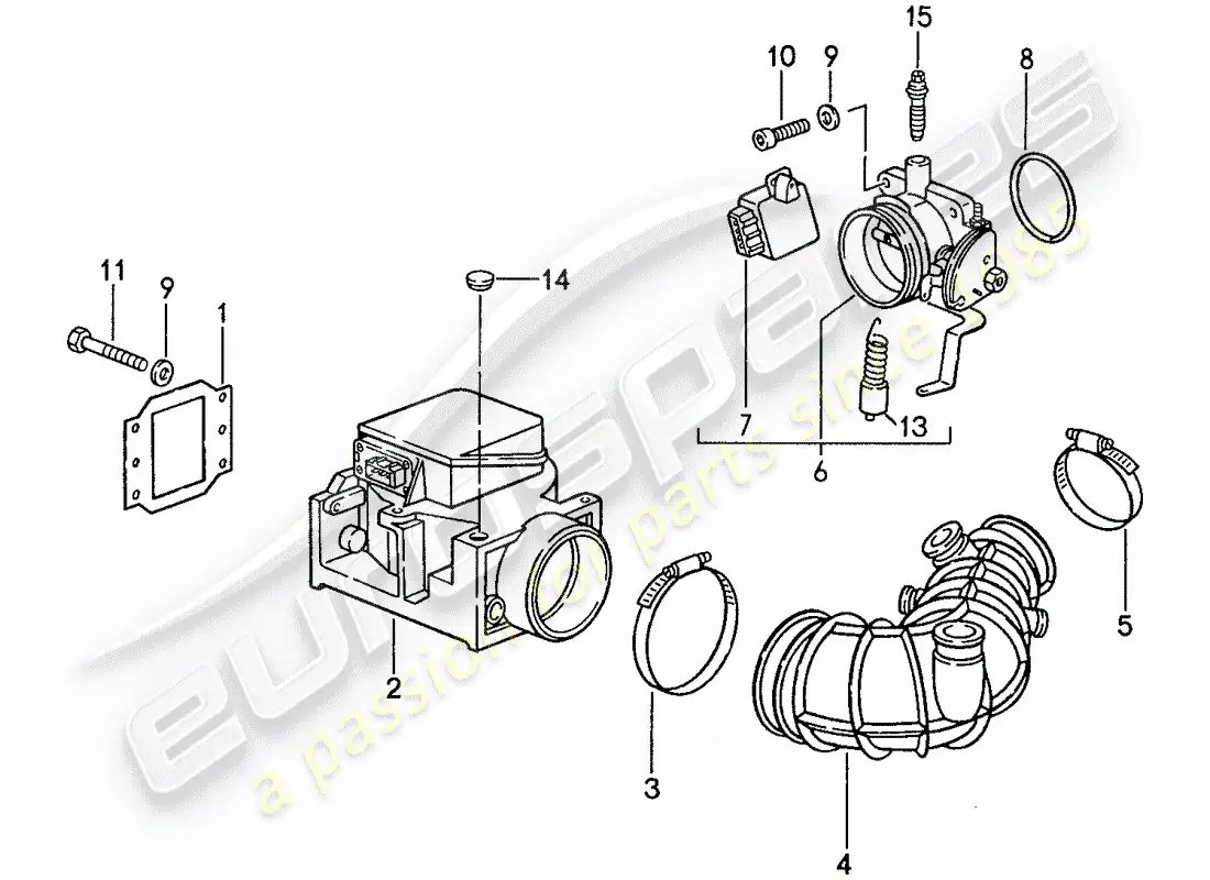 porsche 1991 (944) l-jetronic - 1 parts diagram