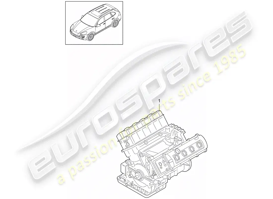 porsche 2016 (cayenne e2 92a) long block parts diagram