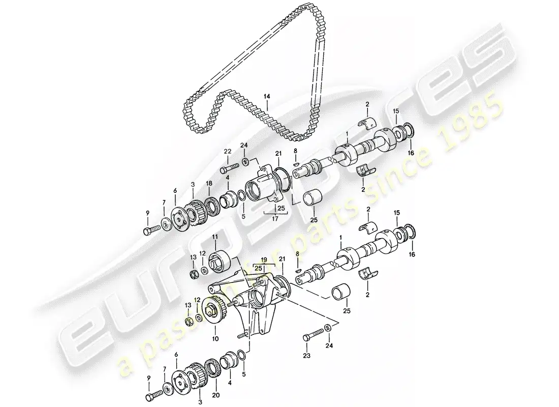 porsche 1987 (924s) shaft - driving mechanism parts diagram
