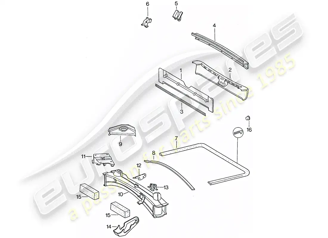 porsche 1977 (911) frame parts diagram