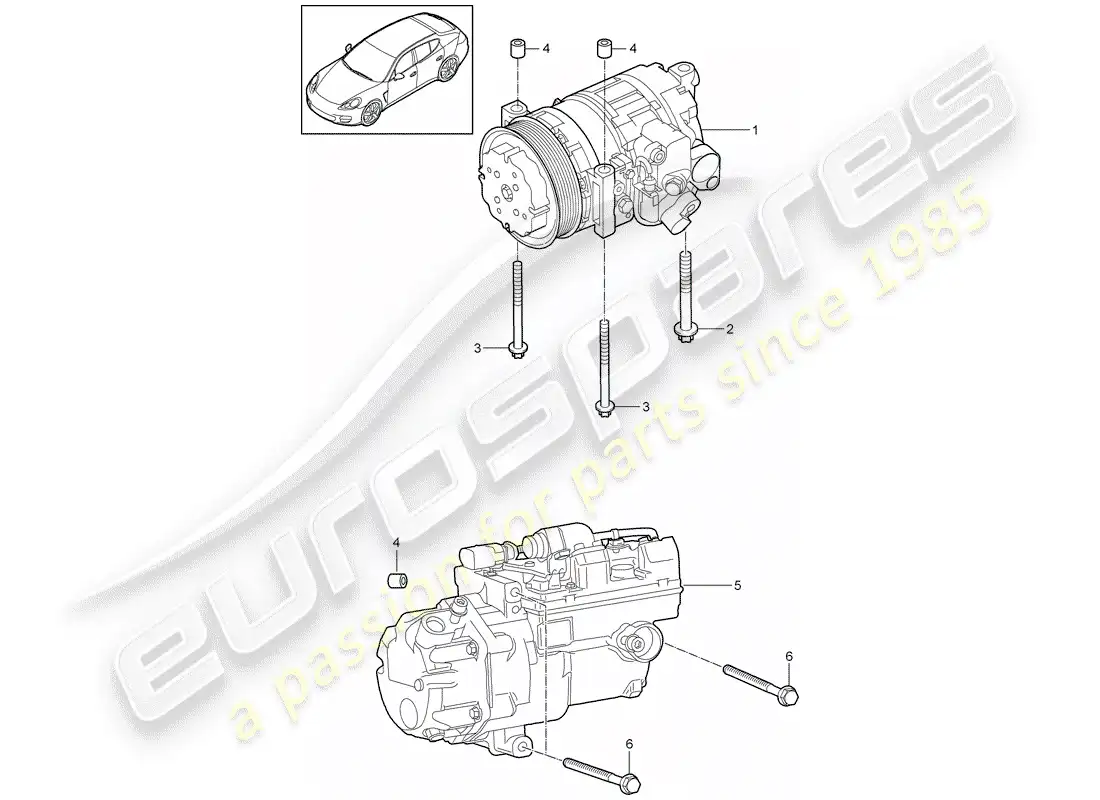 porsche 2015 (panamera 970) compressor parts diagram