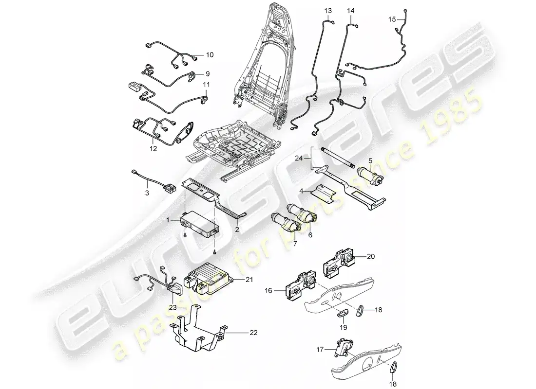 porsche 2006 (987 cayman) wiring harnesses parts diagram