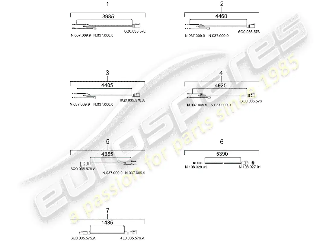 porsche 2019 (macan) connecting line parts diagram
