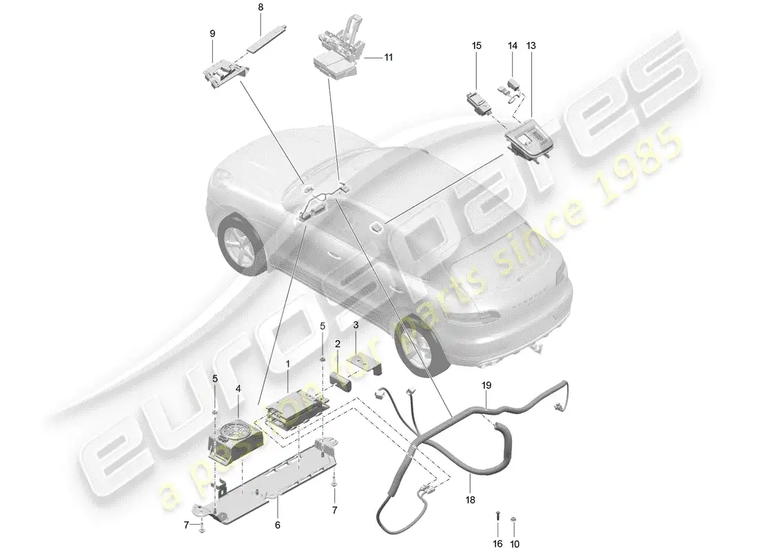 porsche 2015 (macan) for vehicles with telephone parts diagram