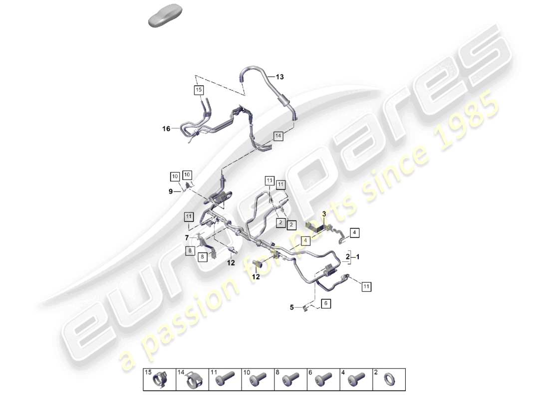 porsche 2023 (cayenne e3 pa) breather line tank ventilation part diagram