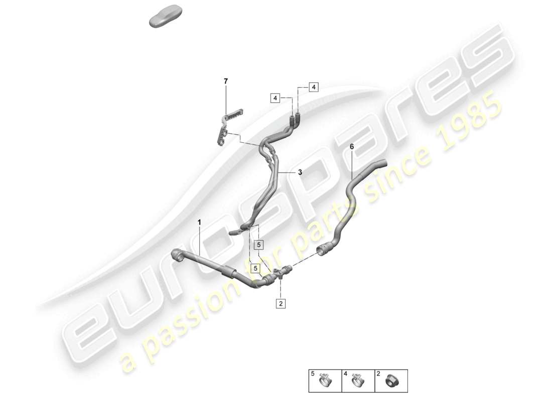porsche 2025 (macan-e) coolant cooling system rear end parts diagram