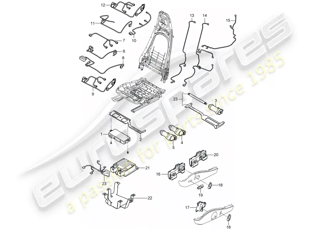 porsche 2012 (997-2) harness parts diagram