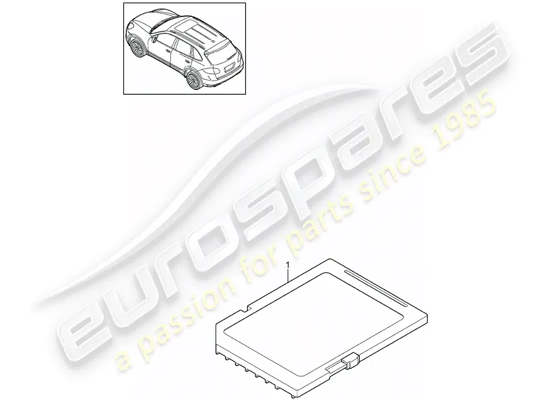 porsche 2014 (cayenne e2 92a) sd memory card for updating parts diagram