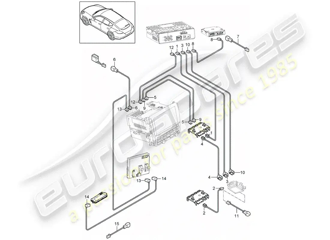 porsche 2011 (panamera 970) connecting line parts diagram
