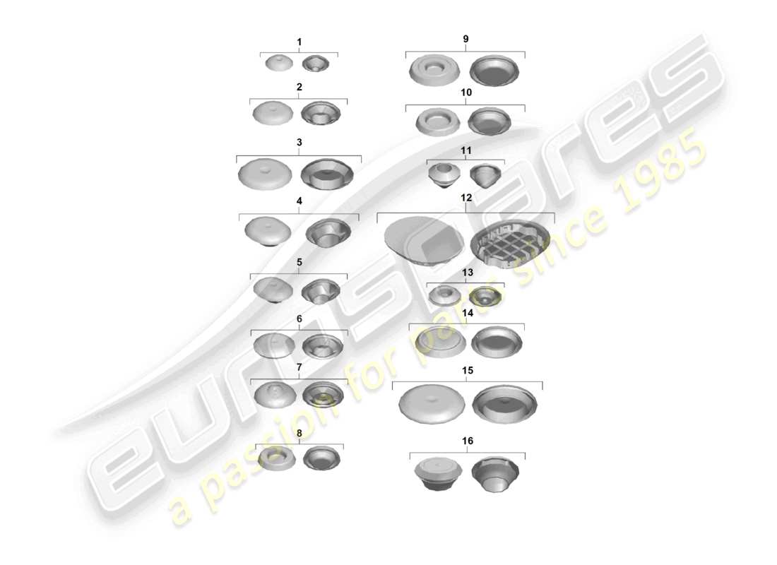 porsche 2023 (718 boxster spyder) bungs part diagram