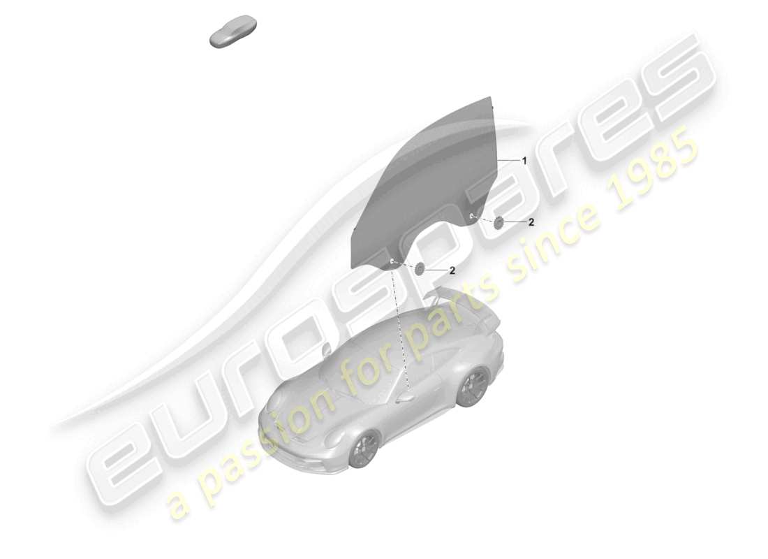 porsche 2021 (992-1 gt3/rs/st) door window part diagram
