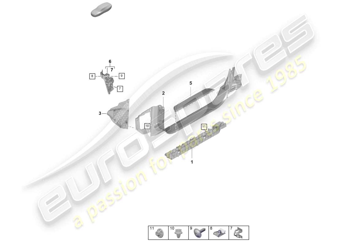 porsche 2022 (taycan 9j1-1) sill trim strip front cover part diagram