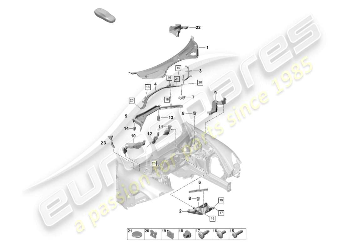 porsche 2024 (panamera 971-2) heater water box part diagram