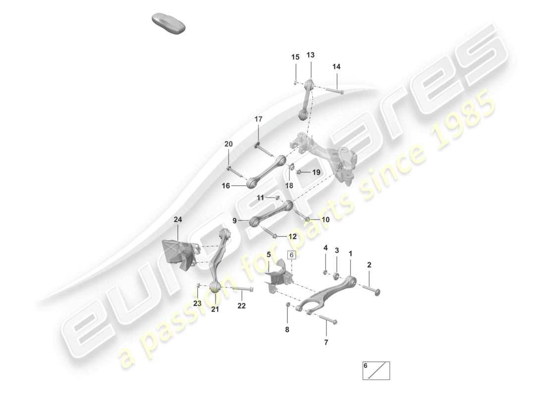 porsche 2021 (992-1) rear axle wishbone parts diagram