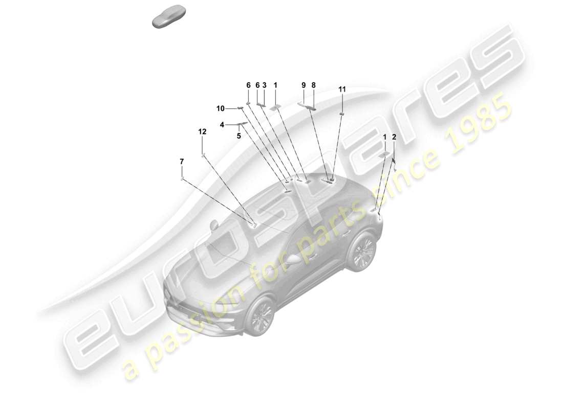 porsche 2025 (macan-e) aerial rear aerial amplifier parts diagram