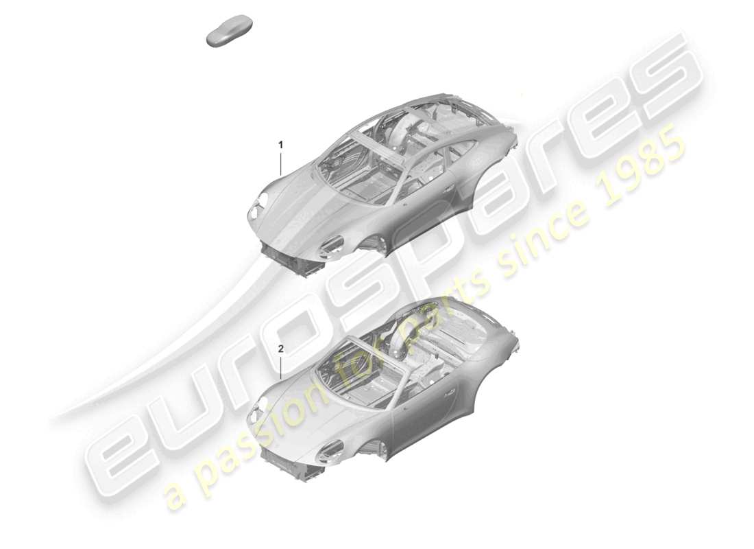 porsche 2023 (992-1) car body parts diagram