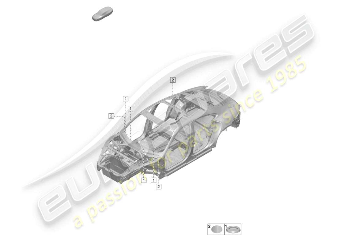 porsche 2021 (taycan 9j1-1) firewall interior part diagram