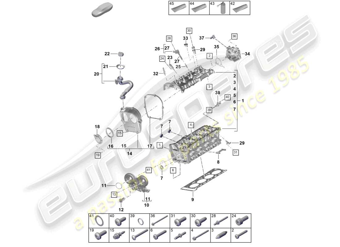 porsche 2026 (cayenne e3 pa) cylinder head vacuum pump part diagram