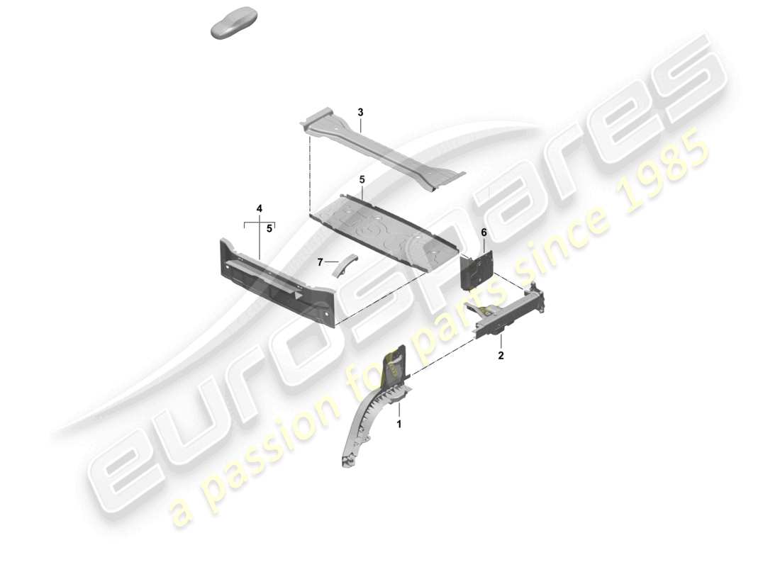 porsche 2026 (taycan 9j1-2) rear end side member part diagram