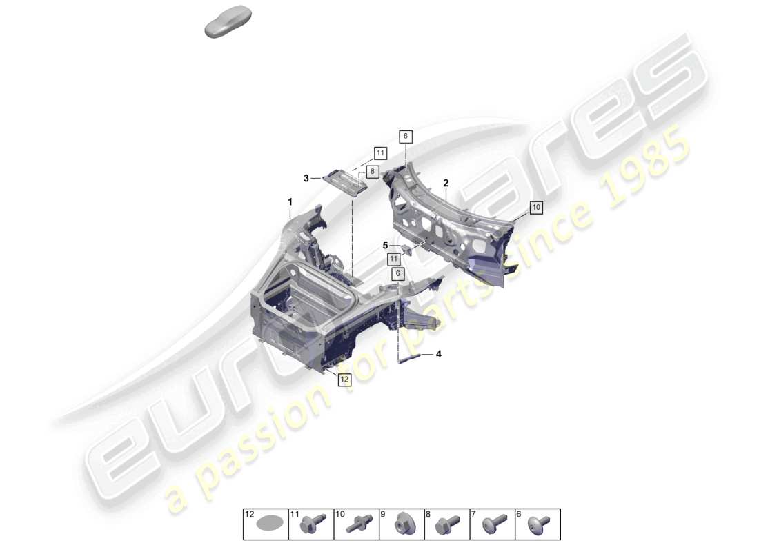 porsche 2026 (992-2 gt3) front end (complete) part diagram