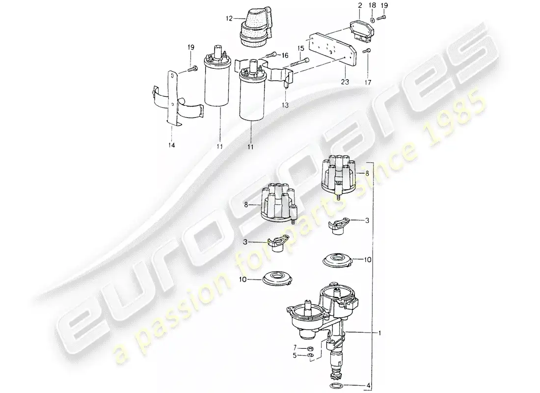 porsche 1990 (964) engine electrics 1 - see technical information - group 2 - nr. 1/94 - nr. 2/95 parts diagram