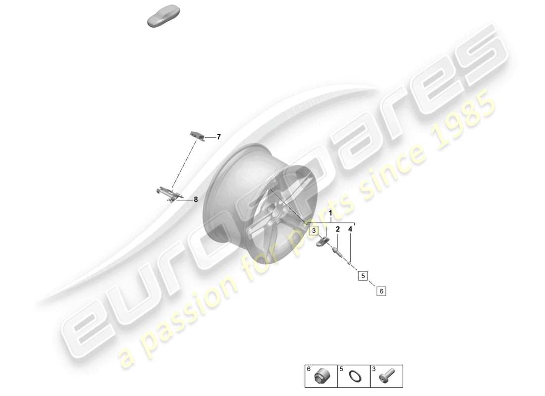 porsche 2025 (taycan 9j1-2) tyre pressure control system part diagram