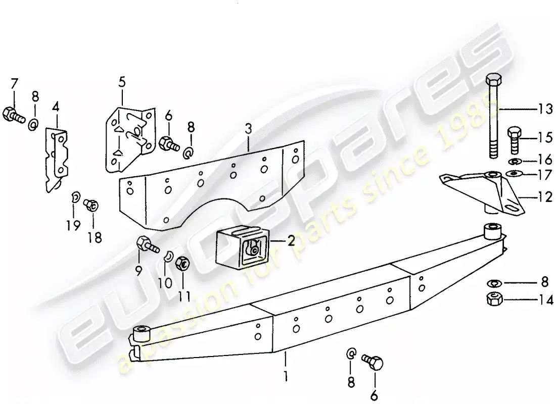 porsche 1965 (911/912) engine suspension - d - mj 1966>> parts diagram