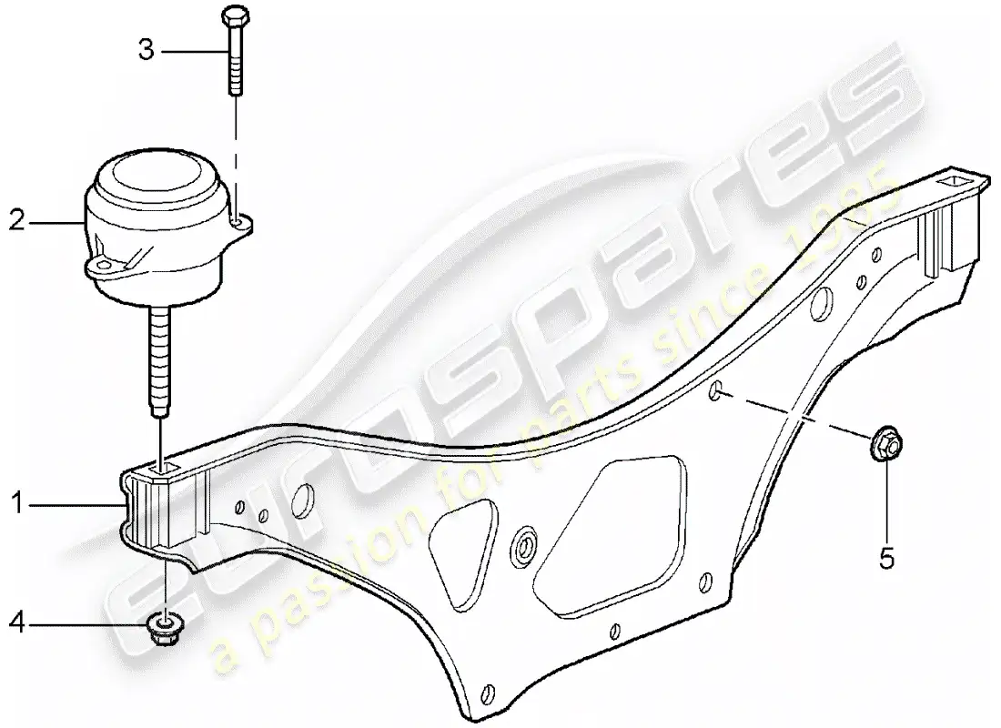 porsche 2006 (997-1) engine suspension parts diagram