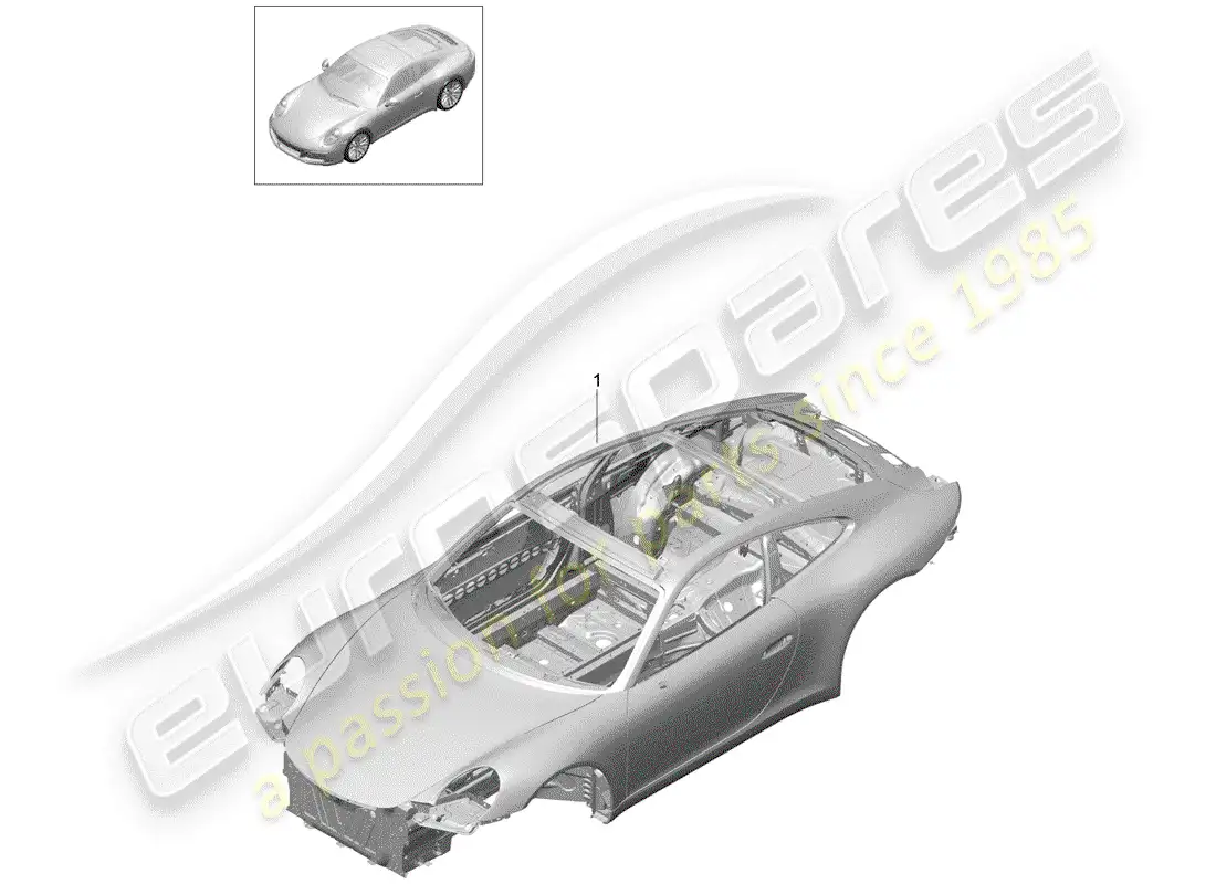 porsche 2020 (991-2) car body parts diagram
