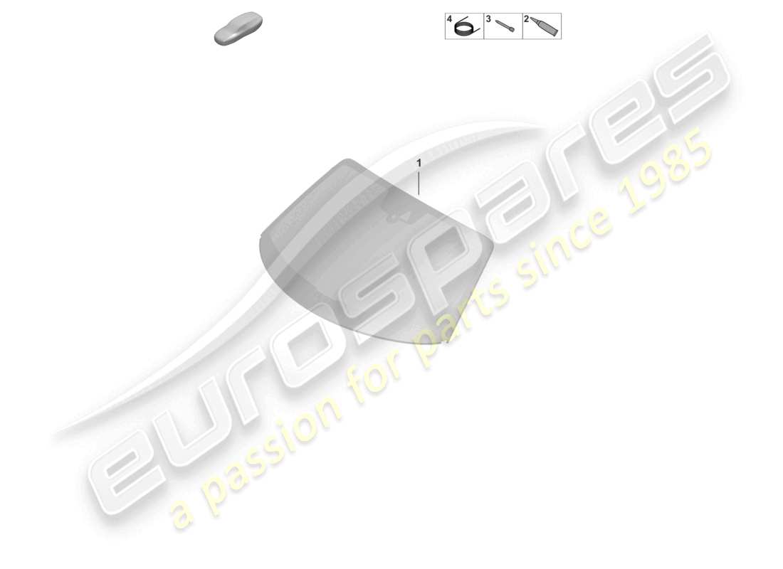 porsche 2025 (992-2 turbo / s) windscreen part diagram