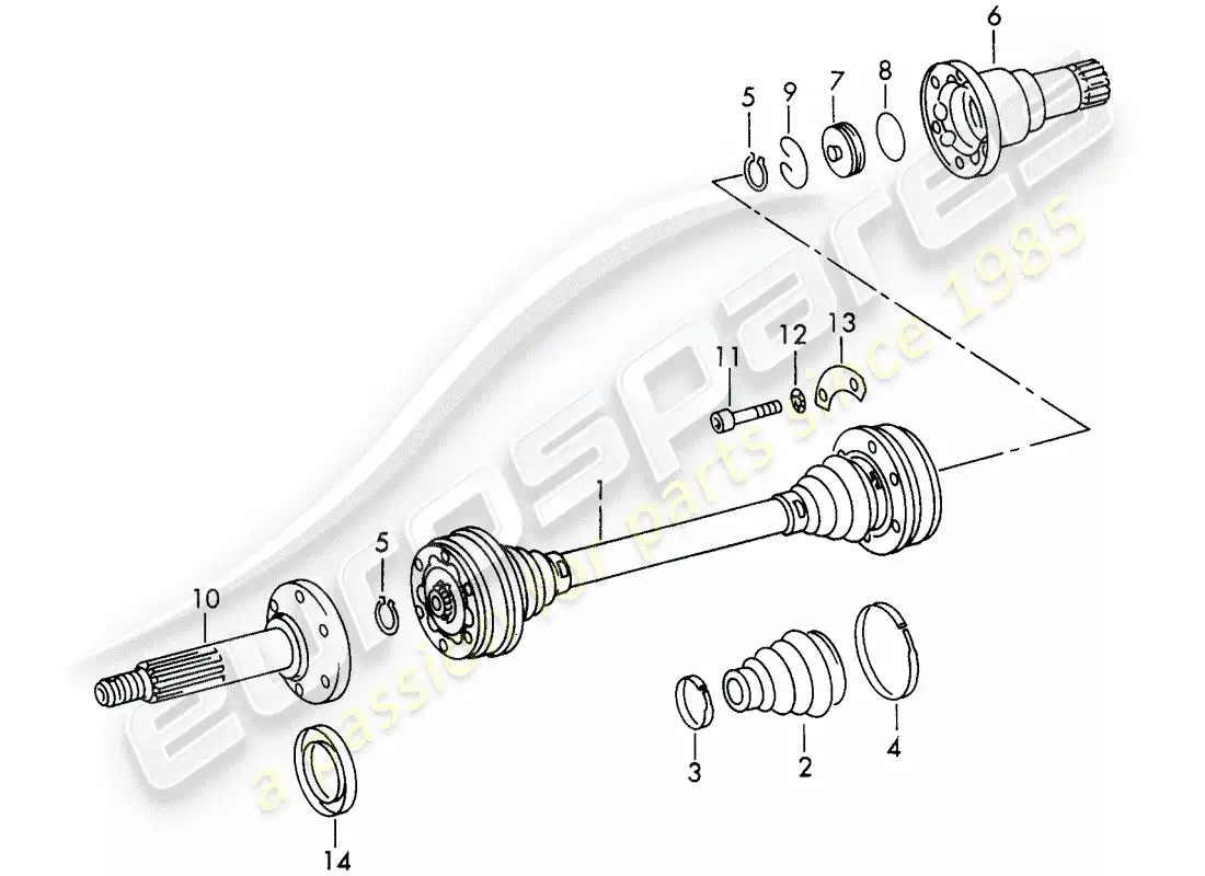 porsche 1966 (911/912) drive shaft - - loebro - - d >> - mj 1968 parts diagram