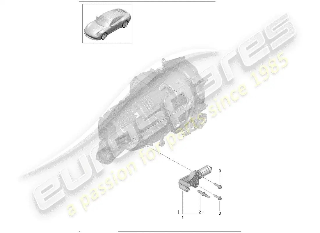 porsche 2018 (991-2) clutch slave cylinder parts diagram