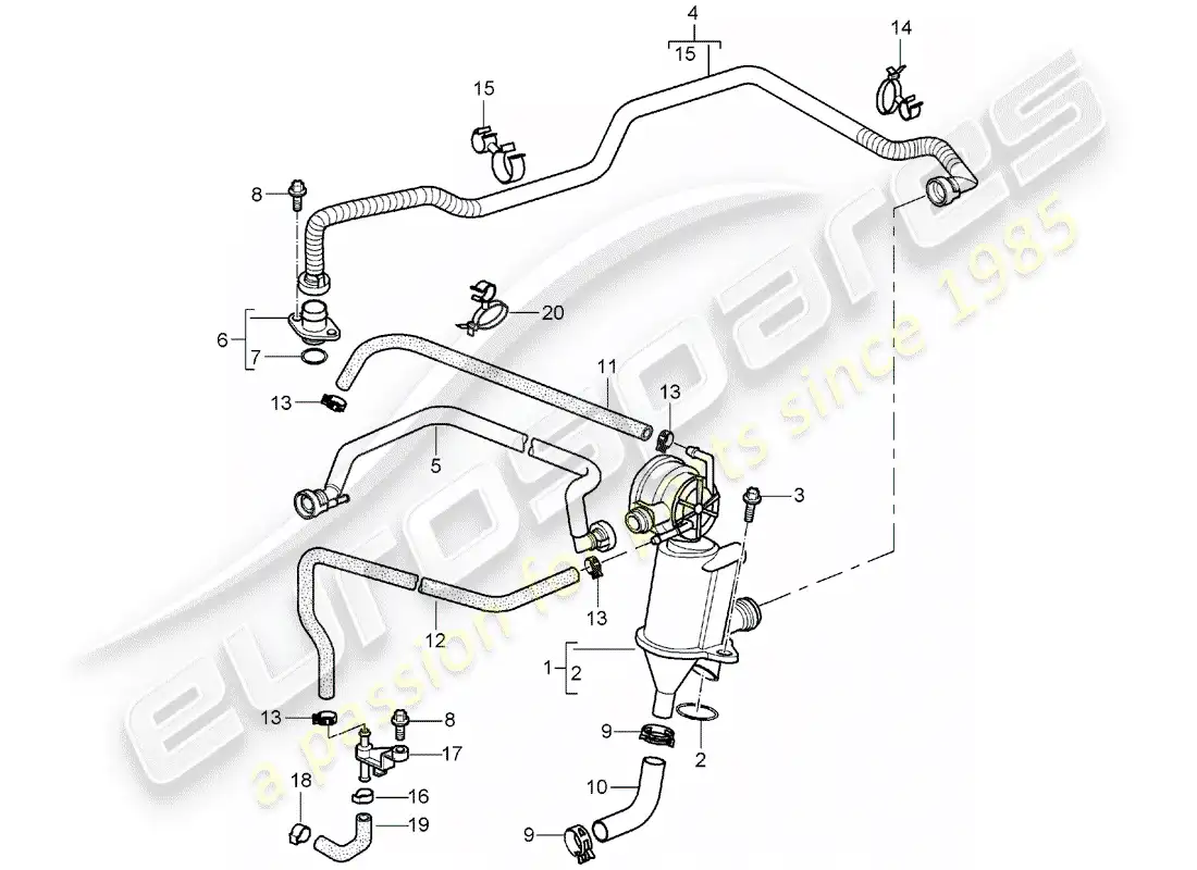 porsche 2006 (997-1) crankcase parts diagram
