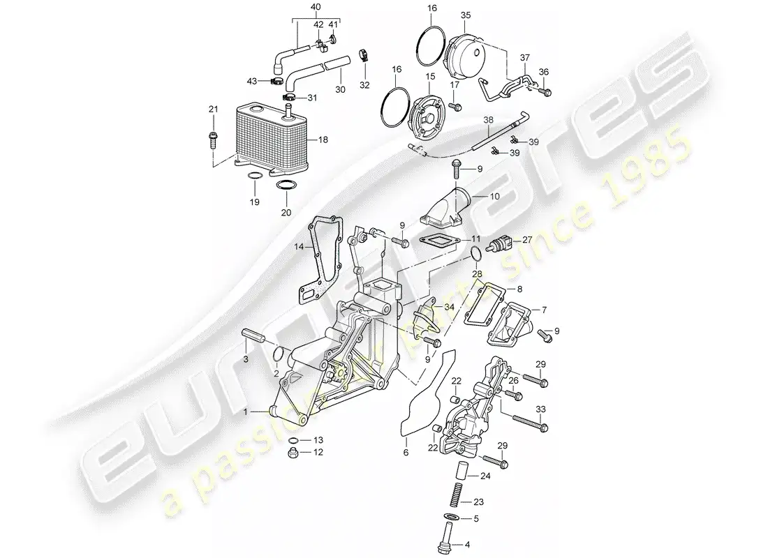 porsche 2006 (997-1) oil pump parts diagram