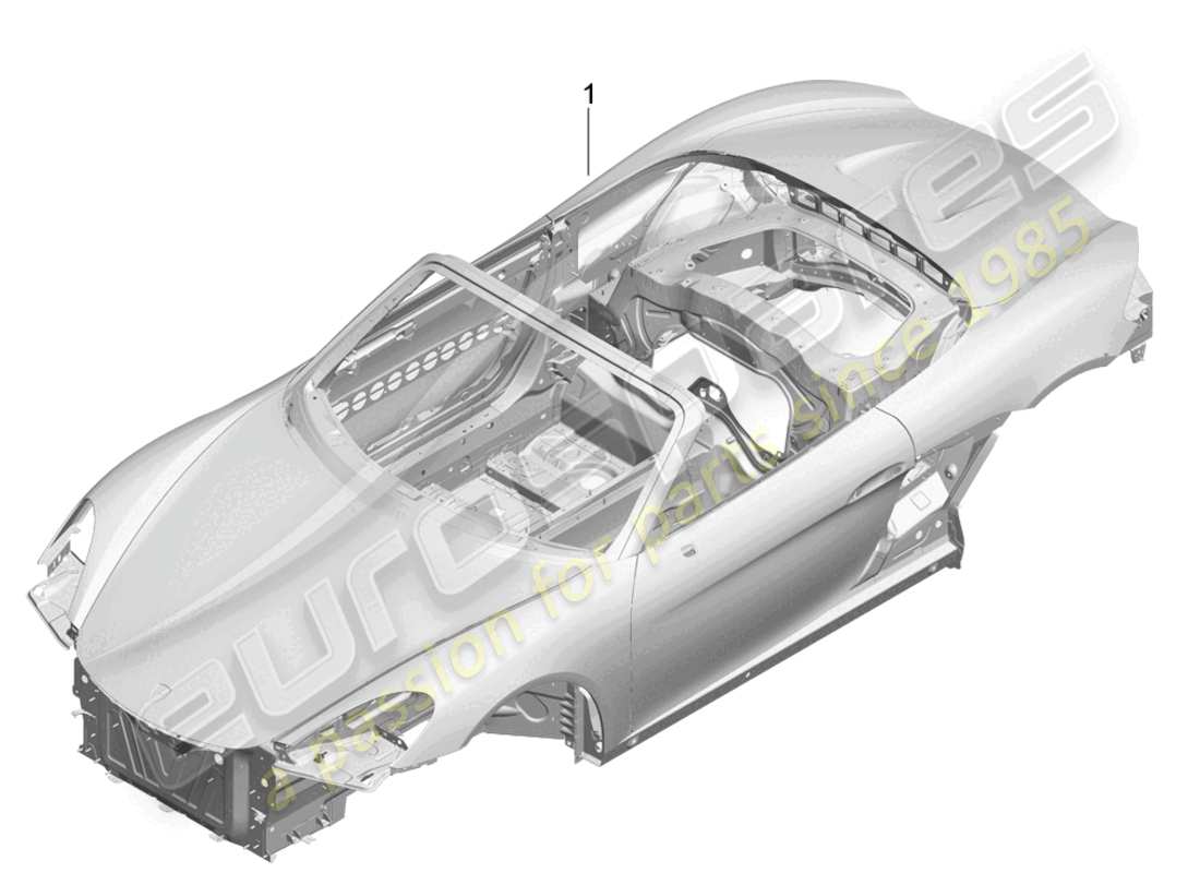 porsche 2025 (718 boxster) car body part diagram