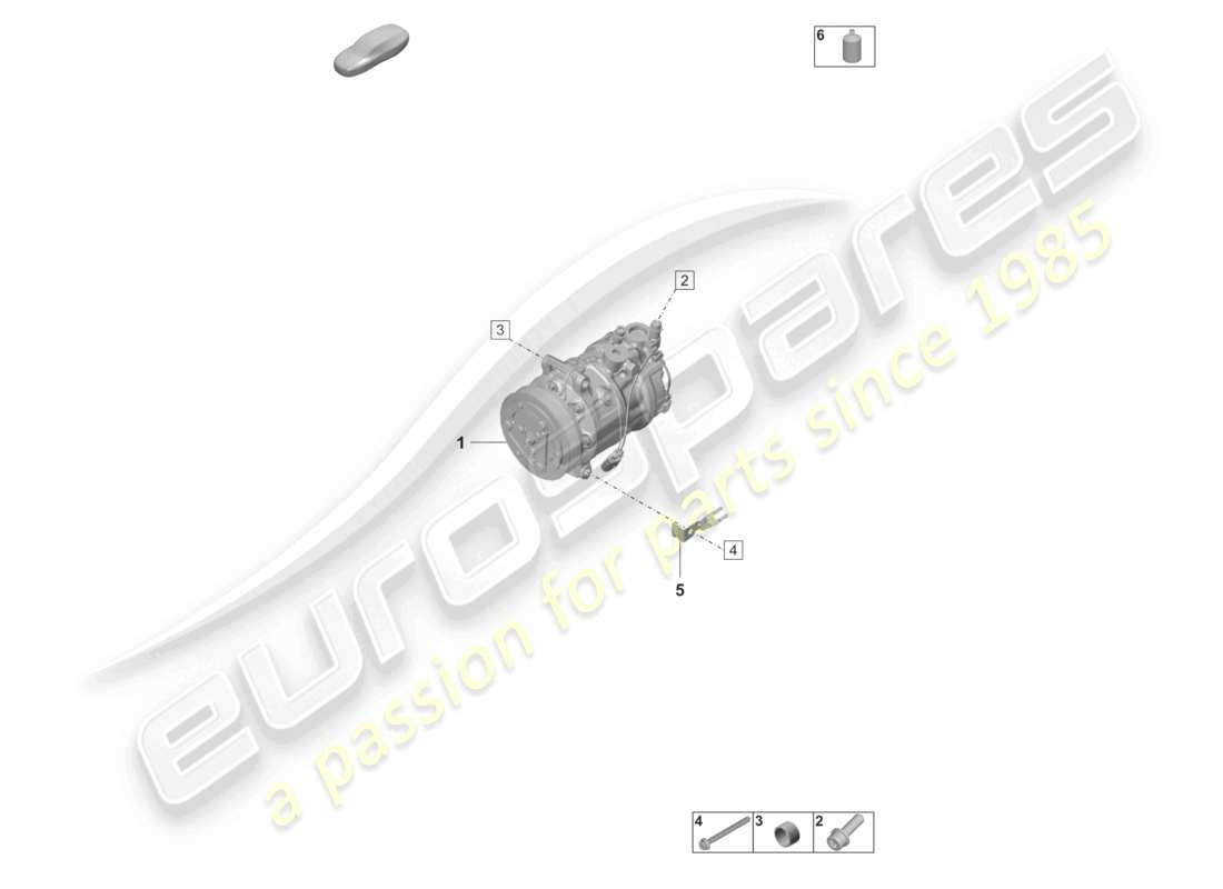 porsche 2024 (panamera 971-2) a/c compressor r134a coolant part diagram