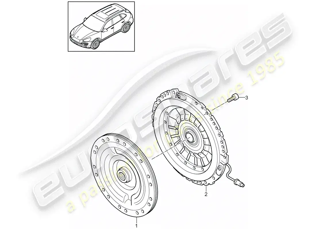 porsche 2011 (cayenne e2 92a) clutch parts diagram