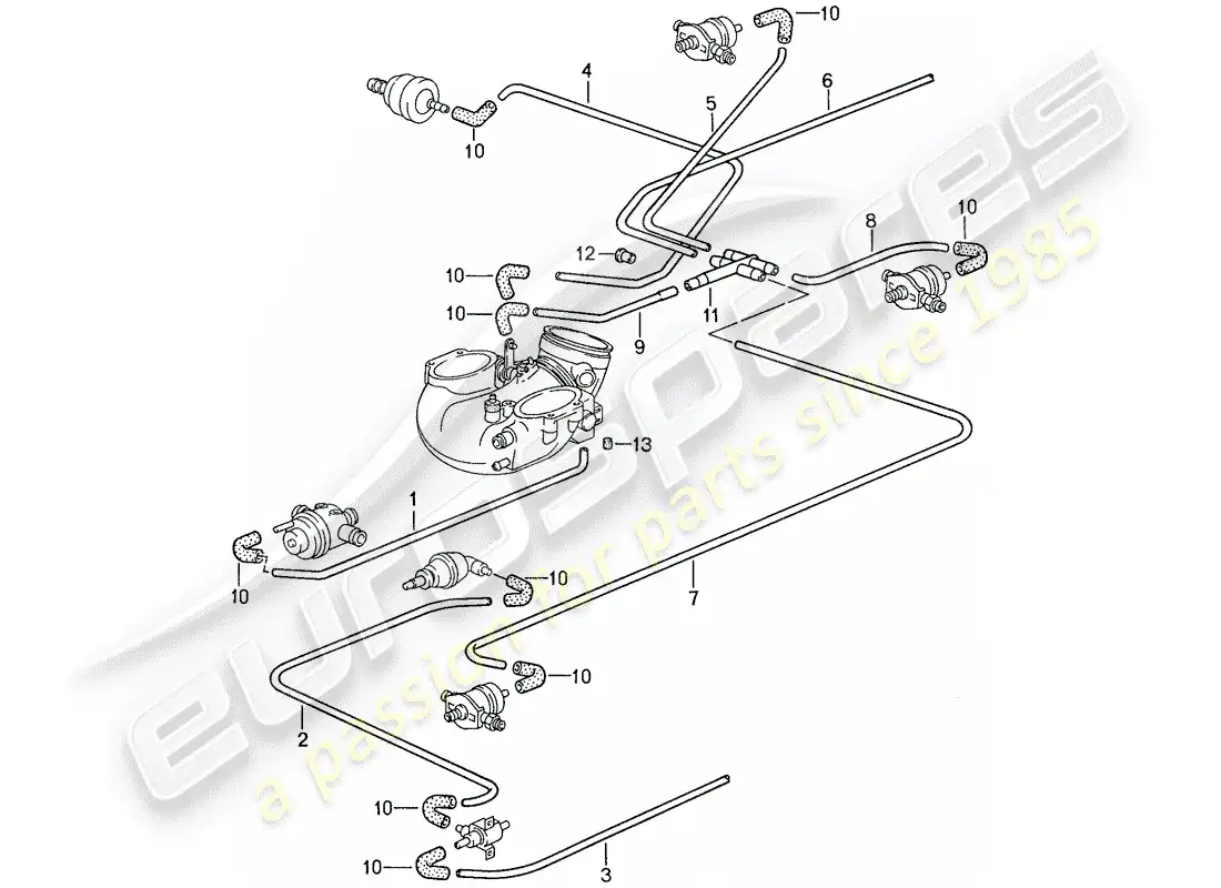 porsche 1988 (928) lh-jetronic - 3 parts diagram